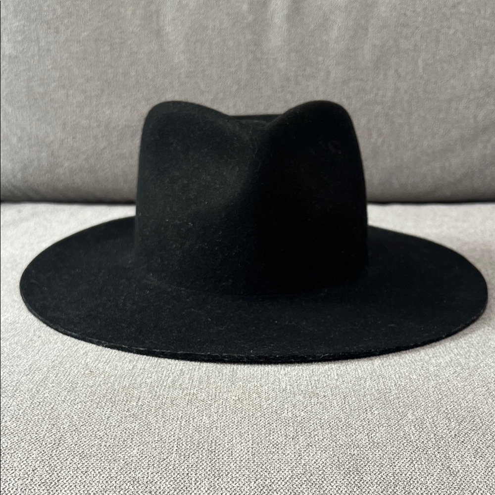 GIGI PIP Black Wide Brim Fedora Hat